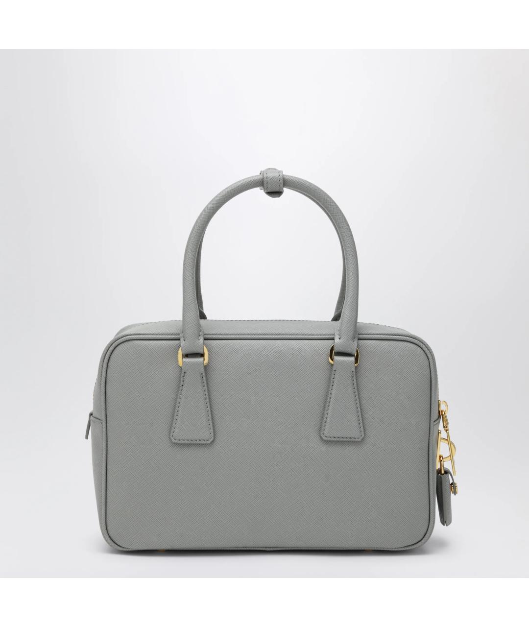 PRADA Серая кожаная сумка тоут, фото 2