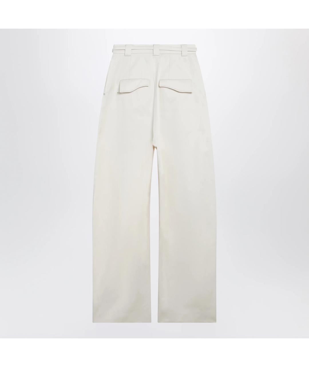 SPORTMAX Бежевые хлопковые брюки широкие, фото 2