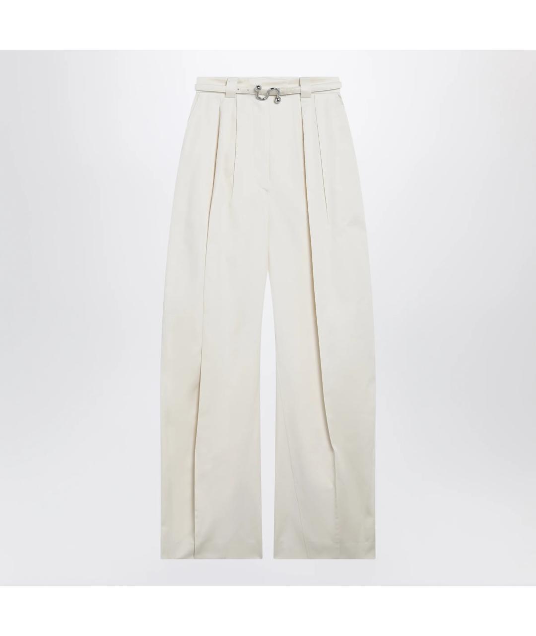 SPORTMAX Бежевые хлопковые брюки широкие, фото 3