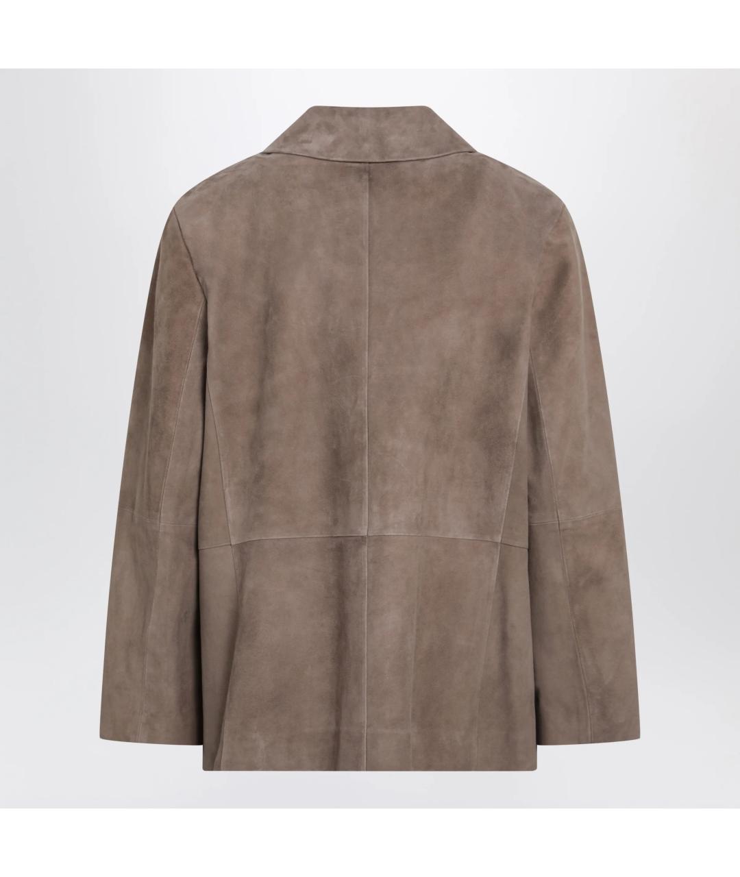 'S MAX MARA Коричневый замшевый жакет/пиджак, фото 2