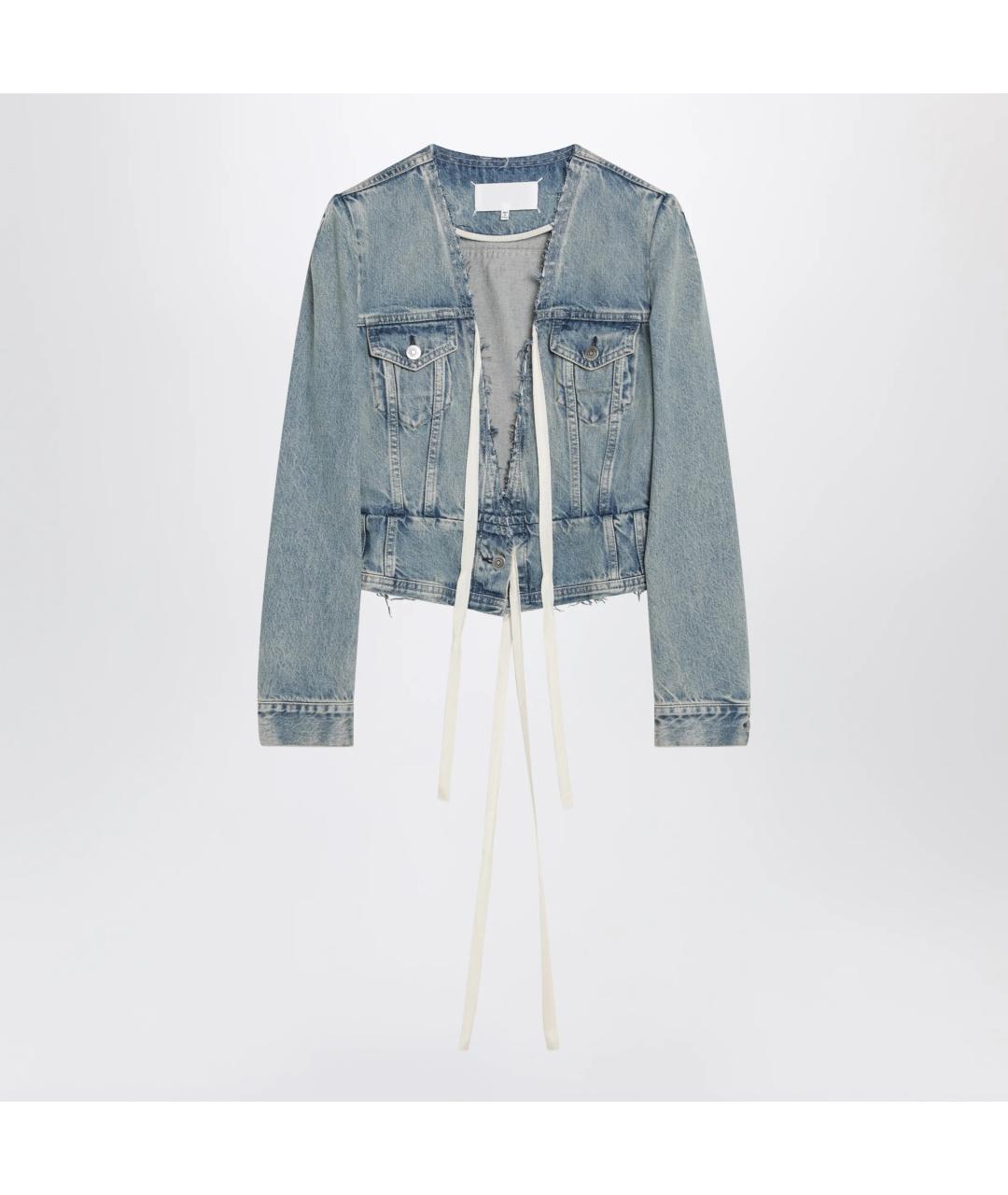 MAISON MARGIELA Голубая хлопковая куртка, фото 3