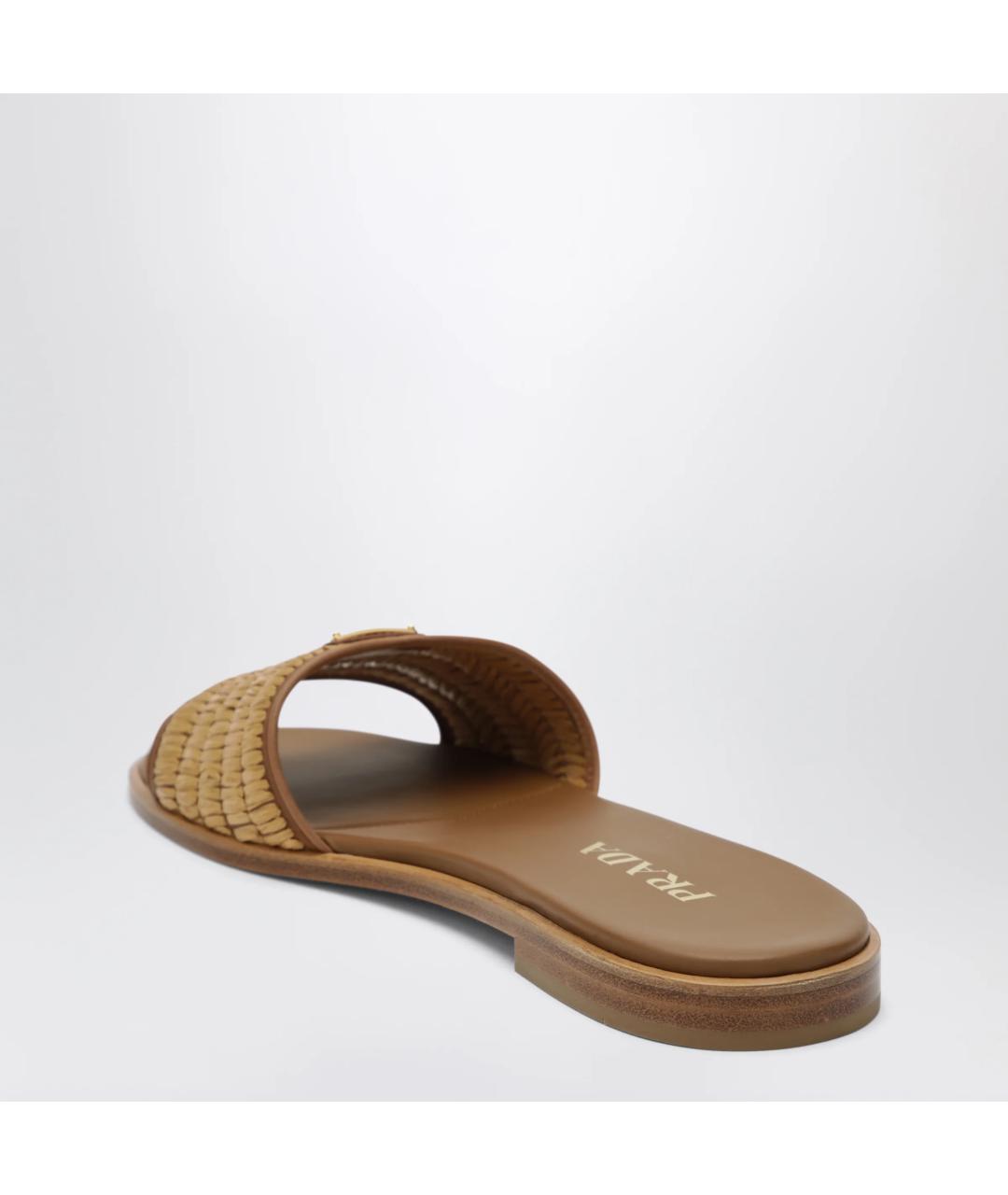 PRADA Бежевые шлепанцы, фото 2