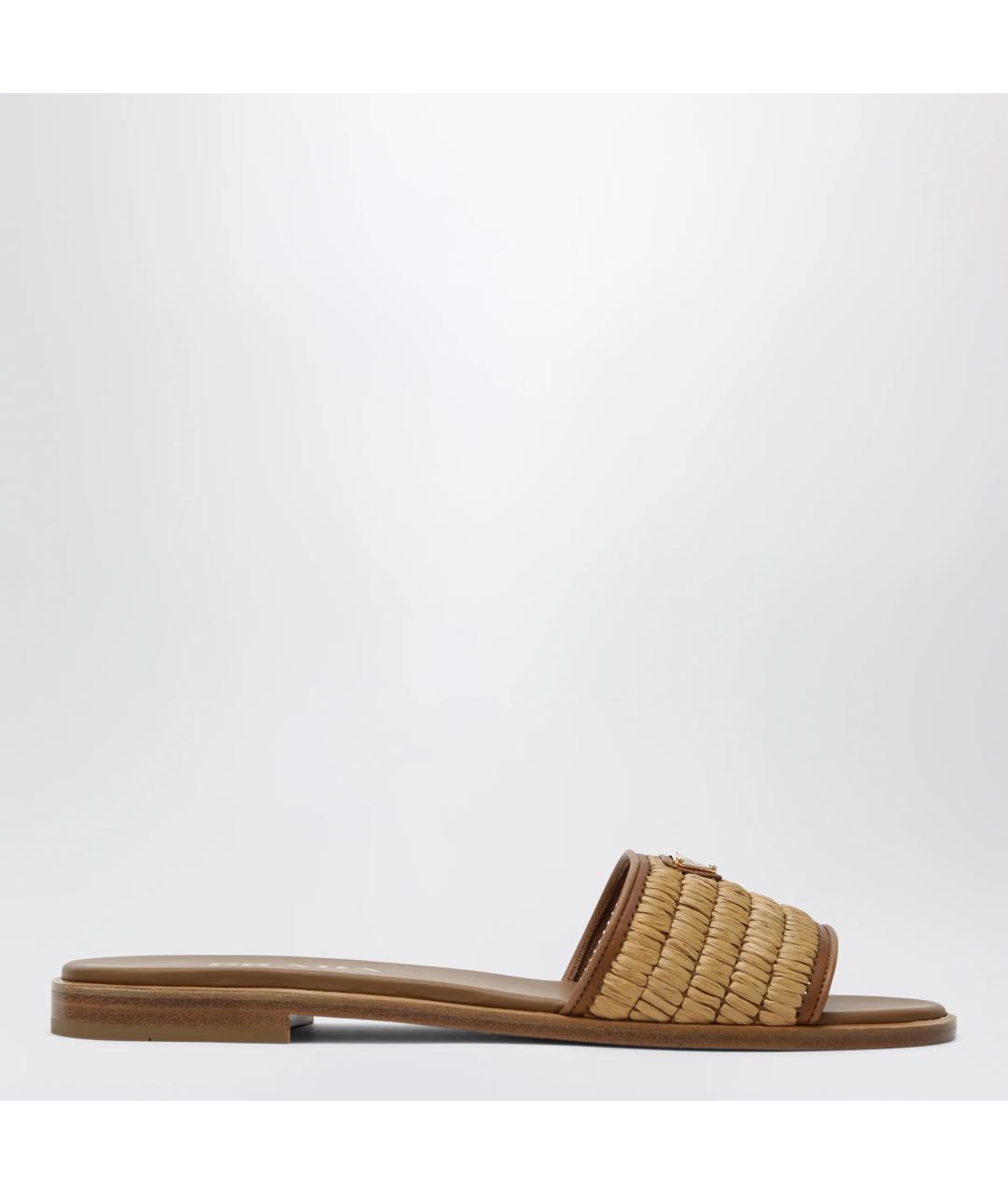 PRADA Бежевые шлепанцы, фото 3