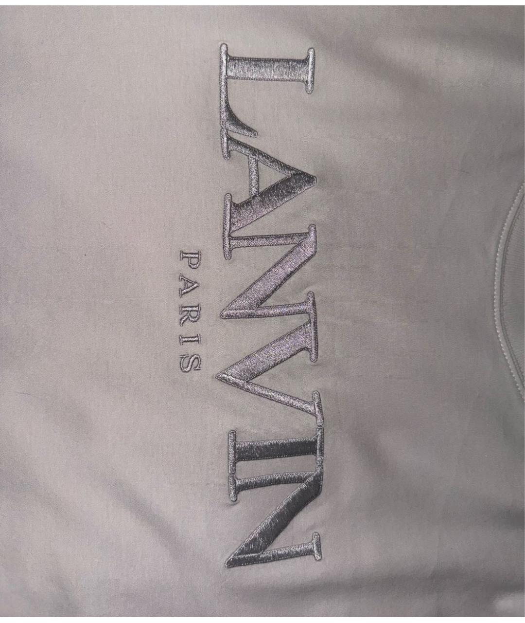 LANVIN Бежевая полиэстеровая футболка, фото 2