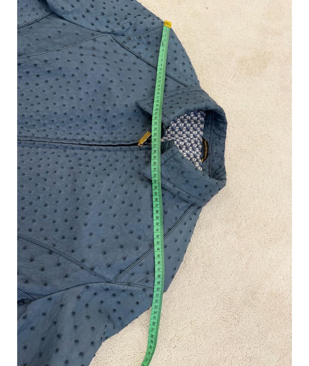 ZILLI Голубая куртка из экзотической кожи, фото 5