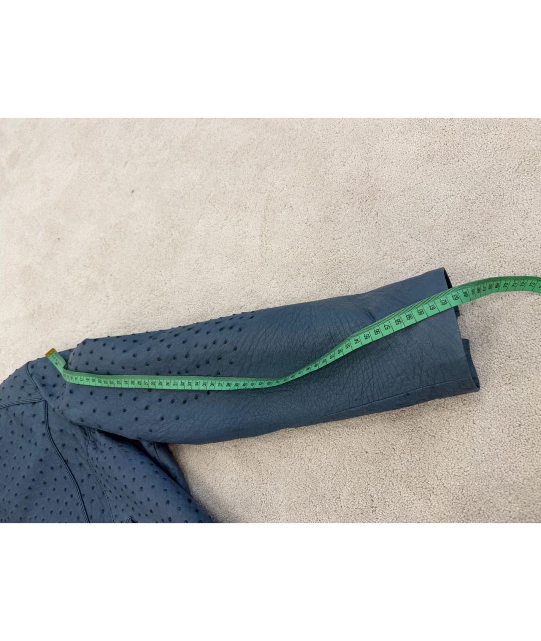 ZILLI Голубая куртка из экзотической кожи, фото 7