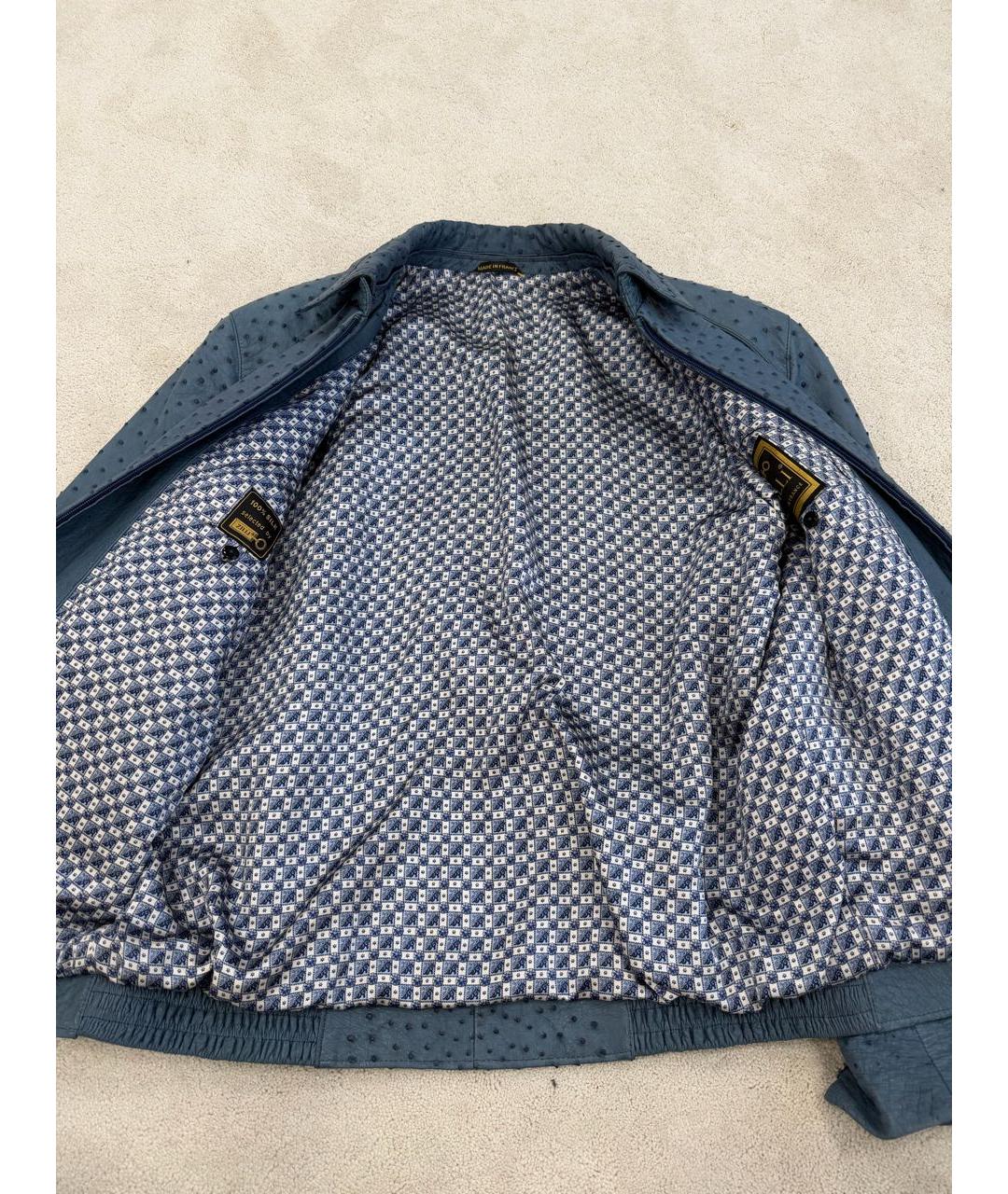 ZILLI Голубая куртка из экзотической кожи, фото 8