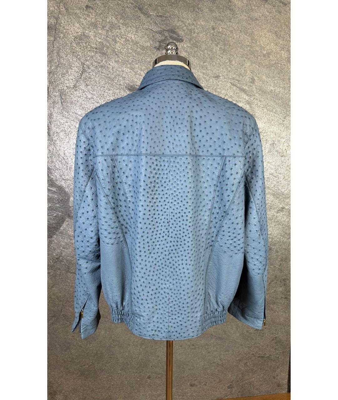 ZILLI Голубая куртка из экзотической кожи, фото 2