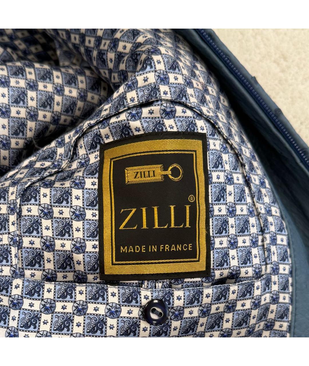 ZILLI Голубая куртка из экзотической кожи, фото 3