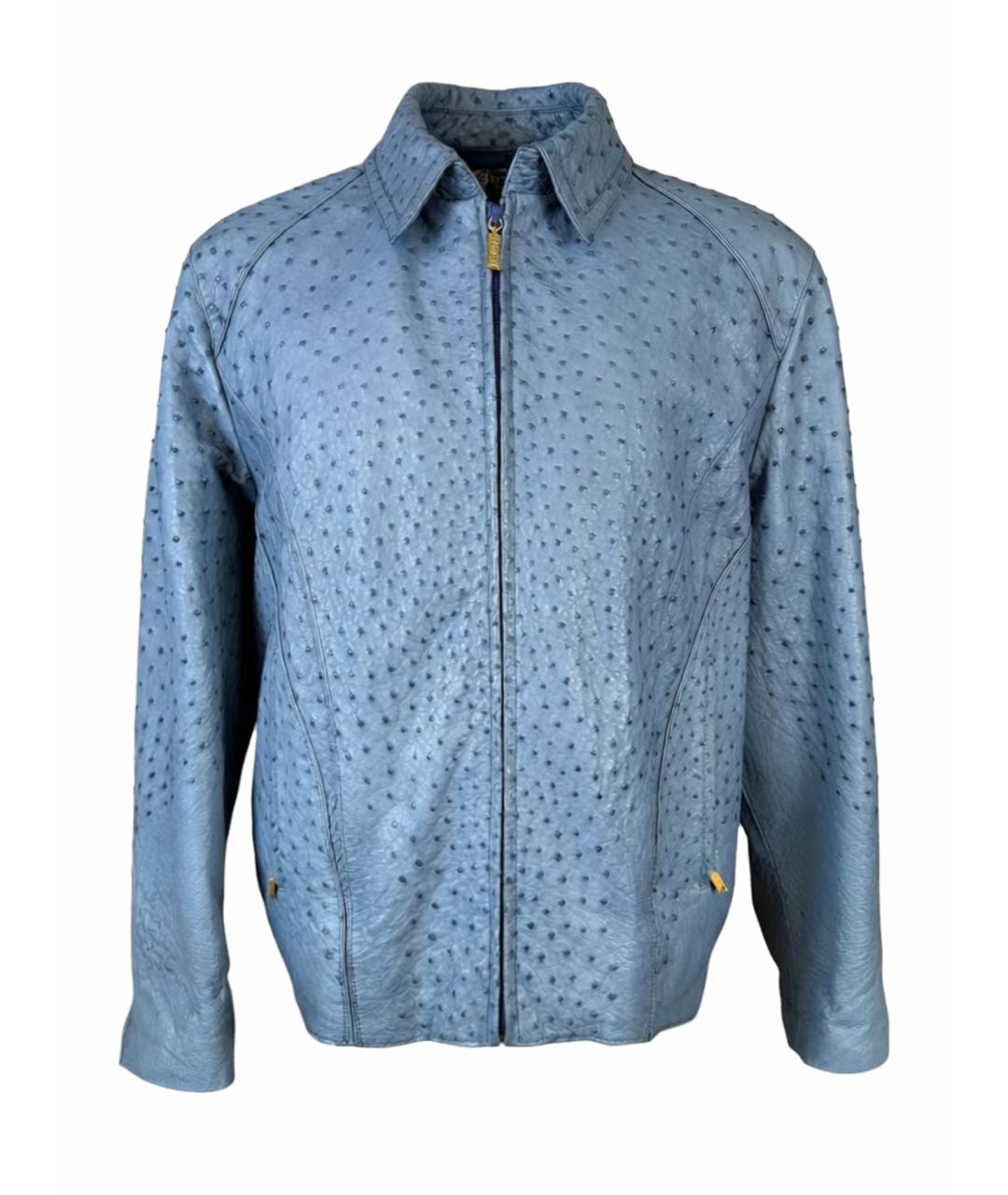 ZILLI Голубая куртка из экзотической кожи, фото 1