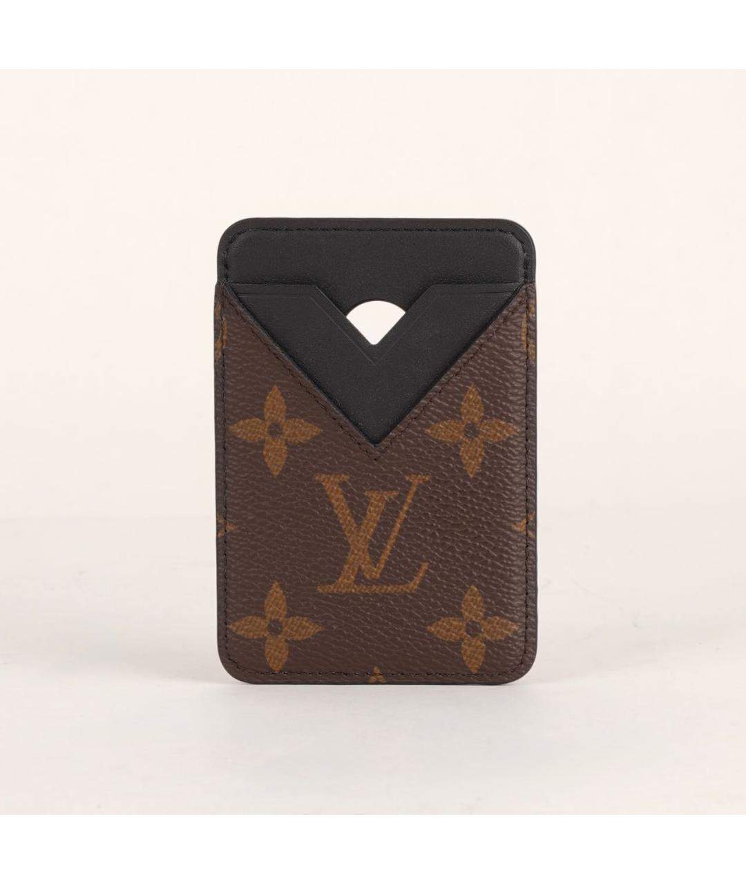 LOUIS VUITTON Коричневый кожаный кардхолдер, фото 7