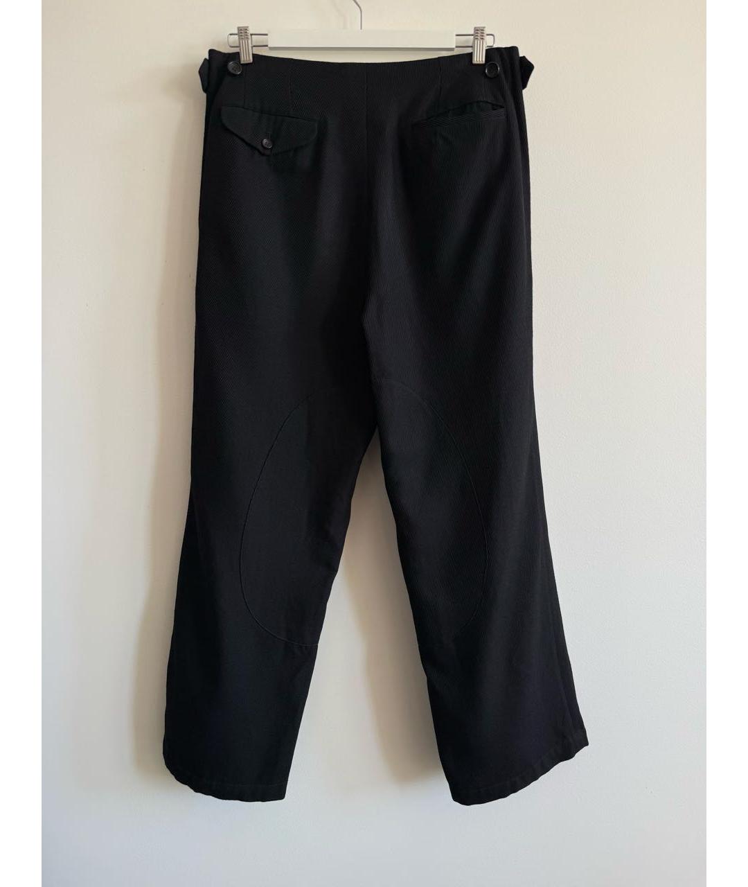 COMME DES GARÇONS HOMME PLUS Черные шерстяные повседневные брюки, фото 2