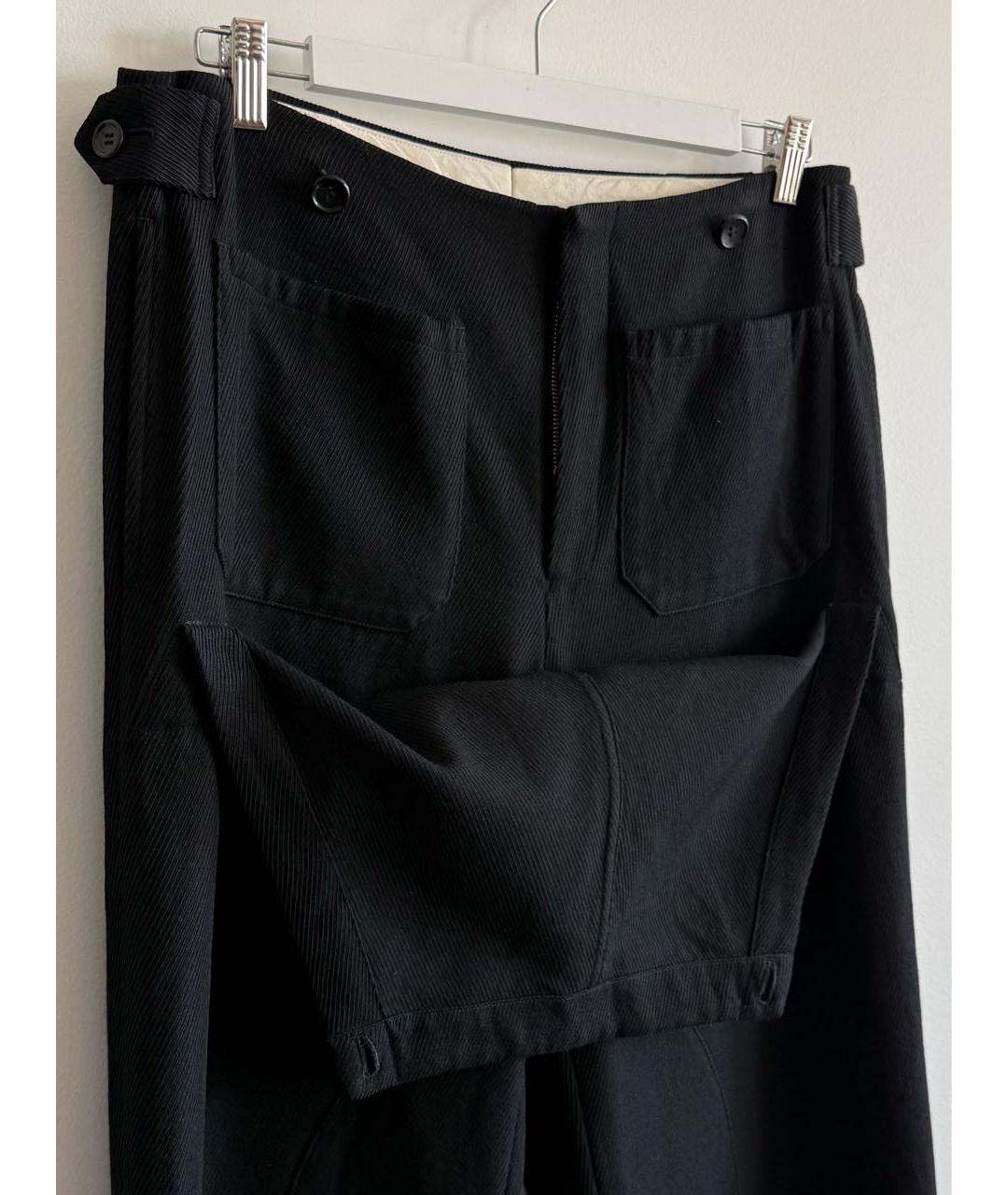 COMME DES GARÇONS HOMME PLUS Черные шерстяные повседневные брюки, фото 5