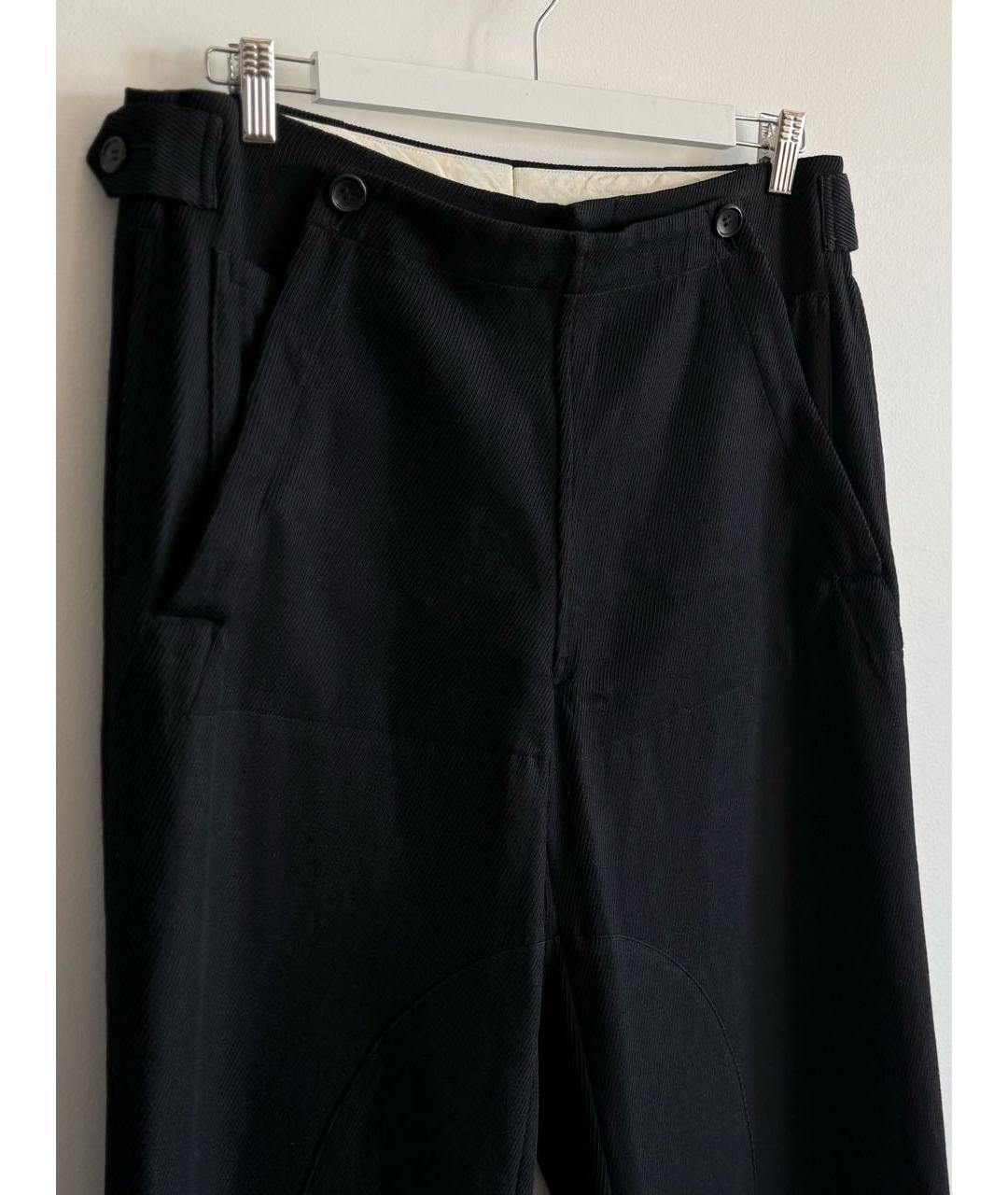 COMME DES GARÇONS HOMME PLUS Черные шерстяные повседневные брюки, фото 4