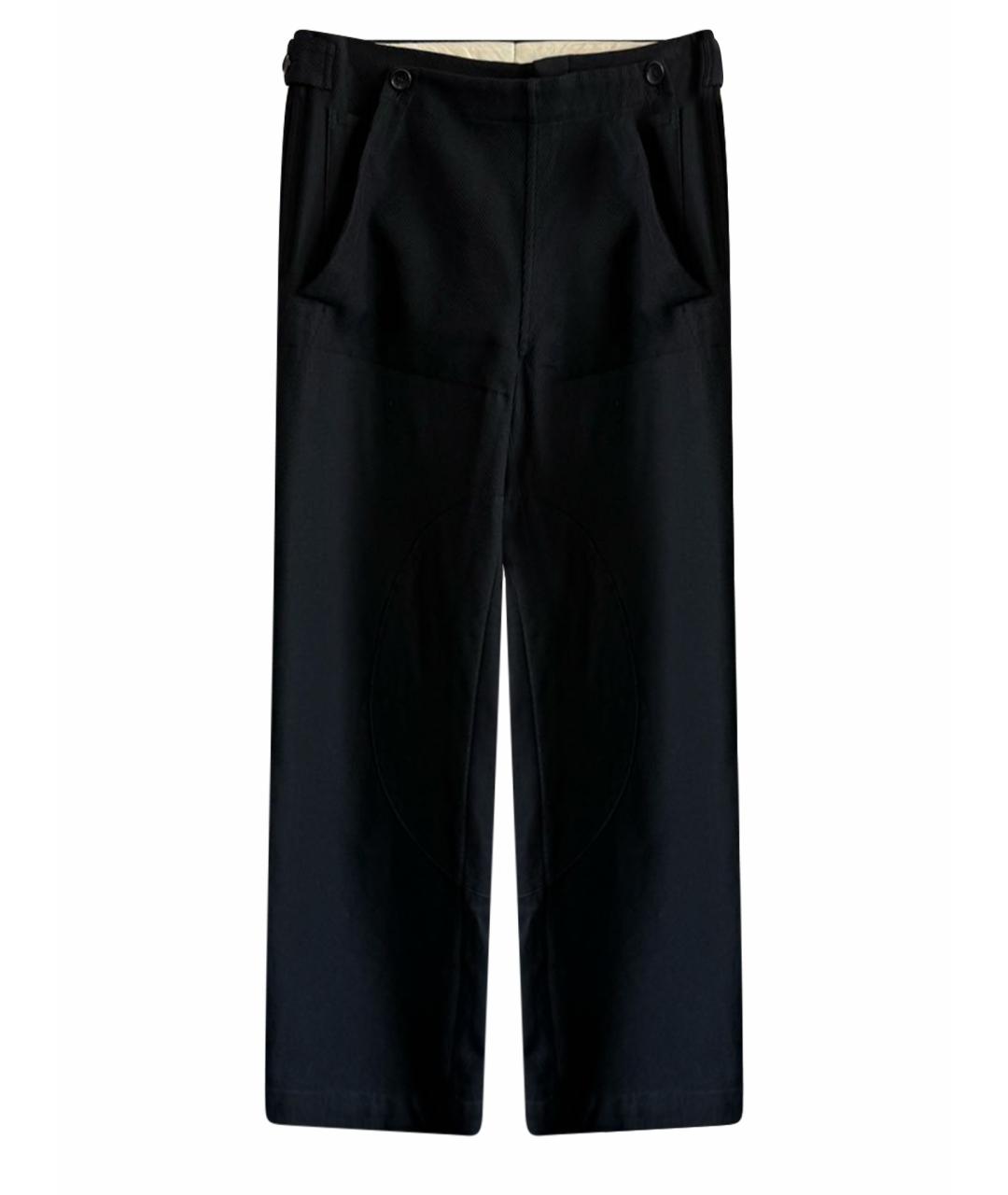 COMME DES GARÇONS HOMME PLUS Черные шерстяные повседневные брюки, фото 1