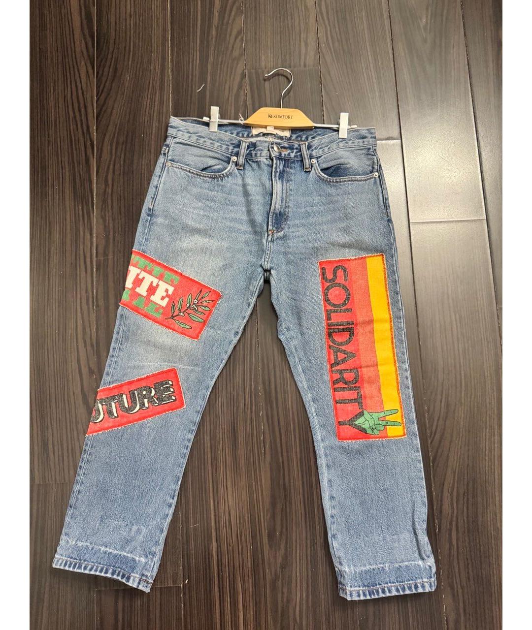 MARC BY MARC JACOBS Голубые хлопковые прямые джинсы, фото 4