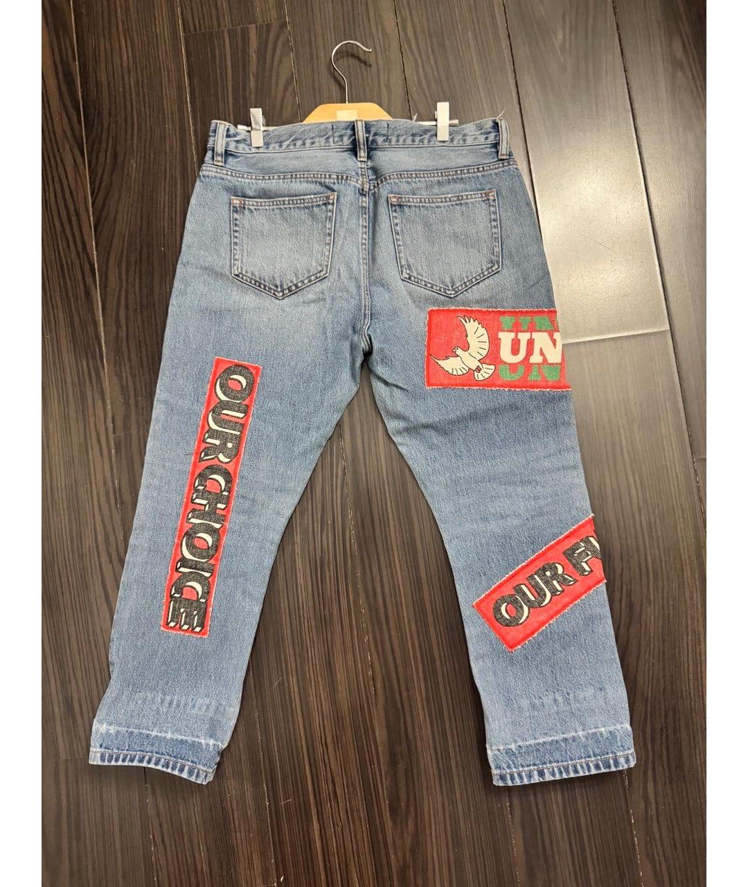 MARC BY MARC JACOBS Голубые хлопковые прямые джинсы, фото 2