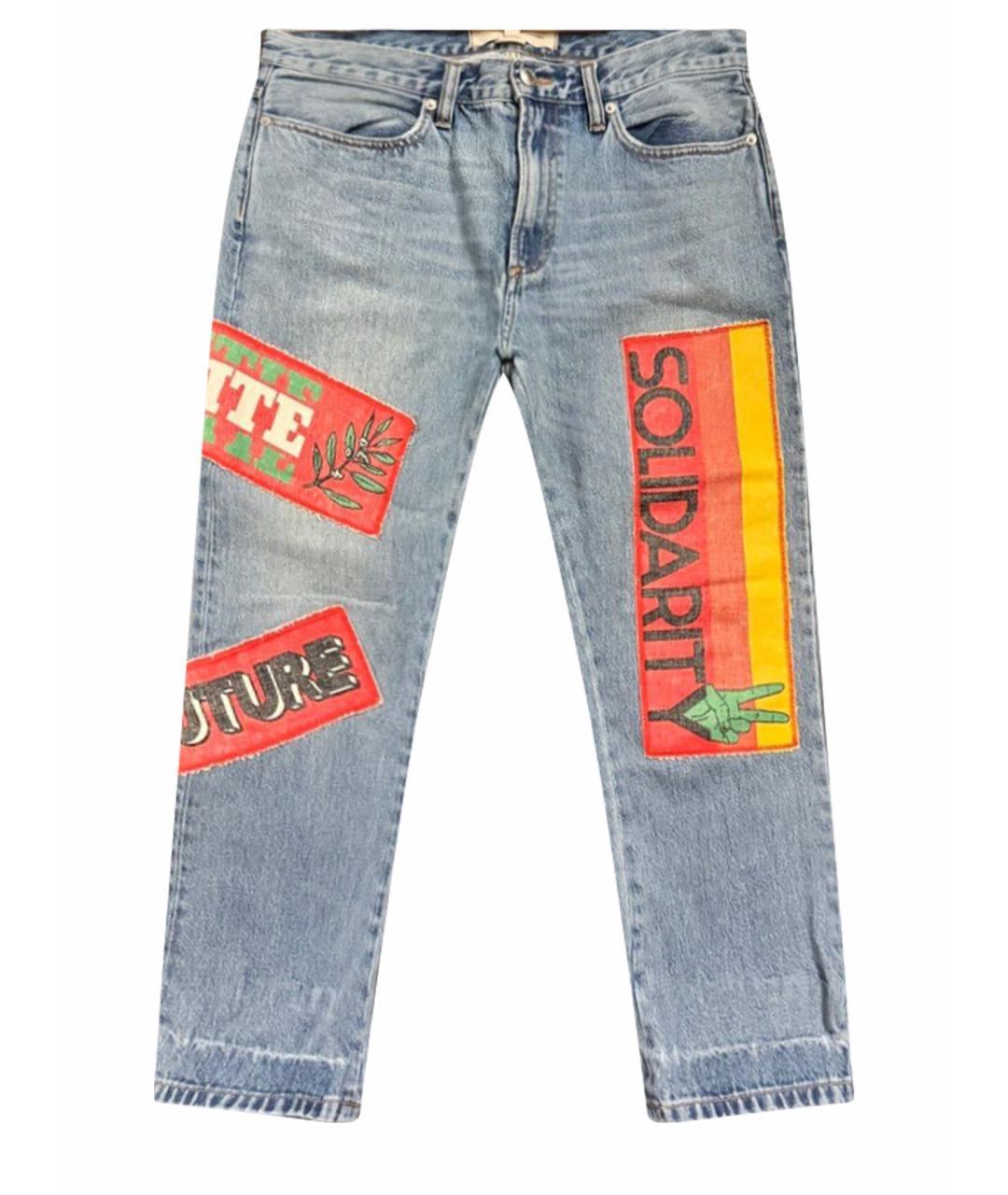 MARC BY MARC JACOBS Голубые хлопковые прямые джинсы, фото 1