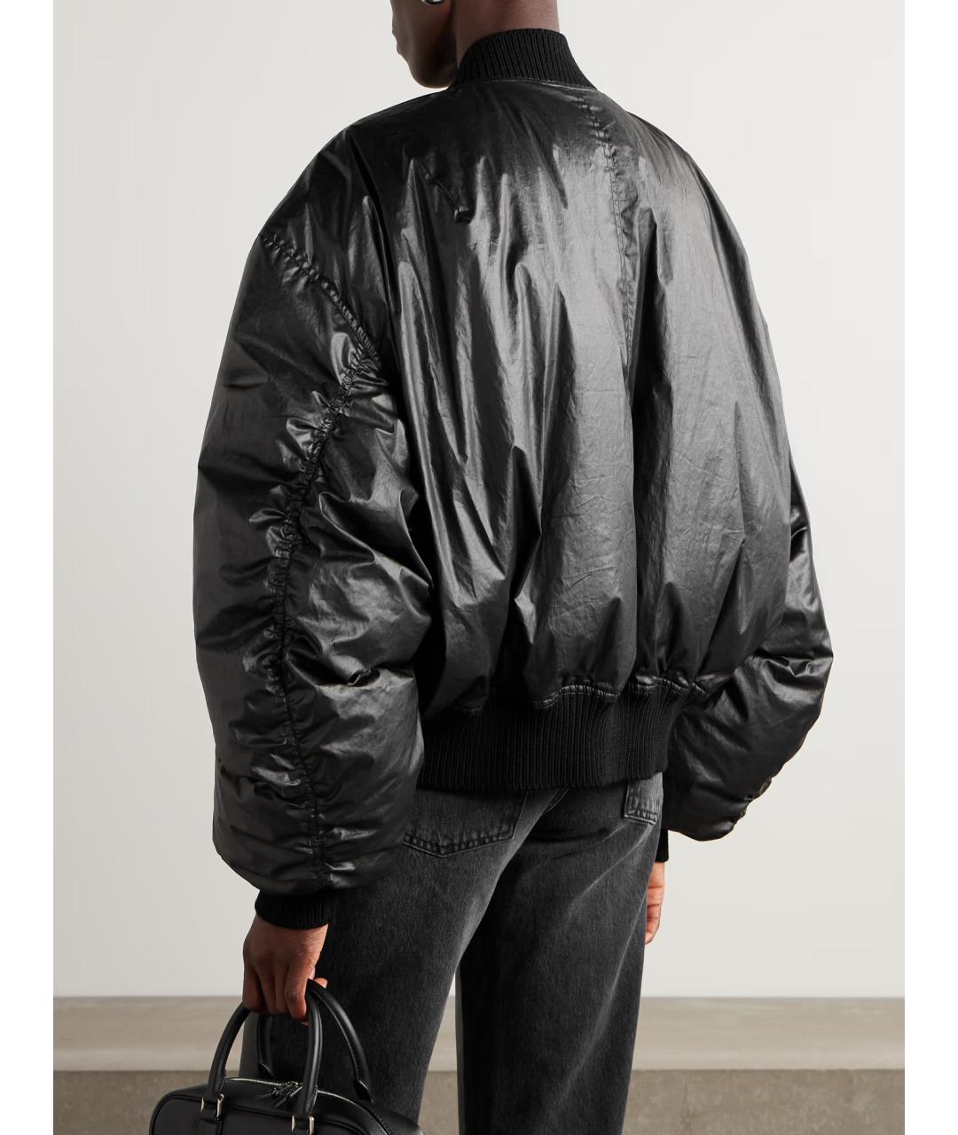 RICK OWENS Черная хлопко-эластановая куртка, фото 3