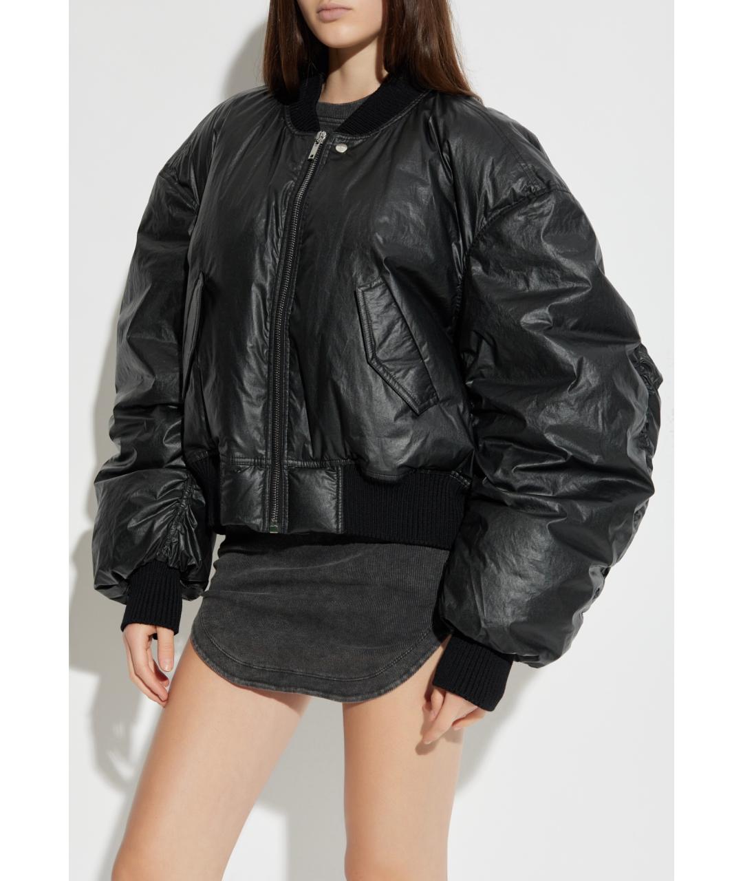 RICK OWENS Черная хлопко-эластановая куртка, фото 4