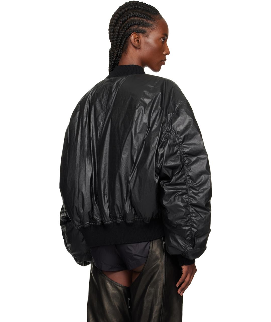 RICK OWENS Черная хлопко-эластановая куртка, фото 7