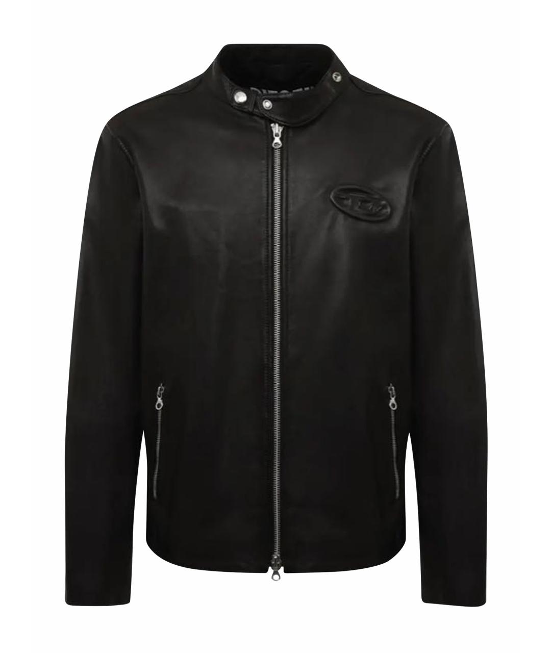 DIESEL Черная кожаная куртка, фото 1