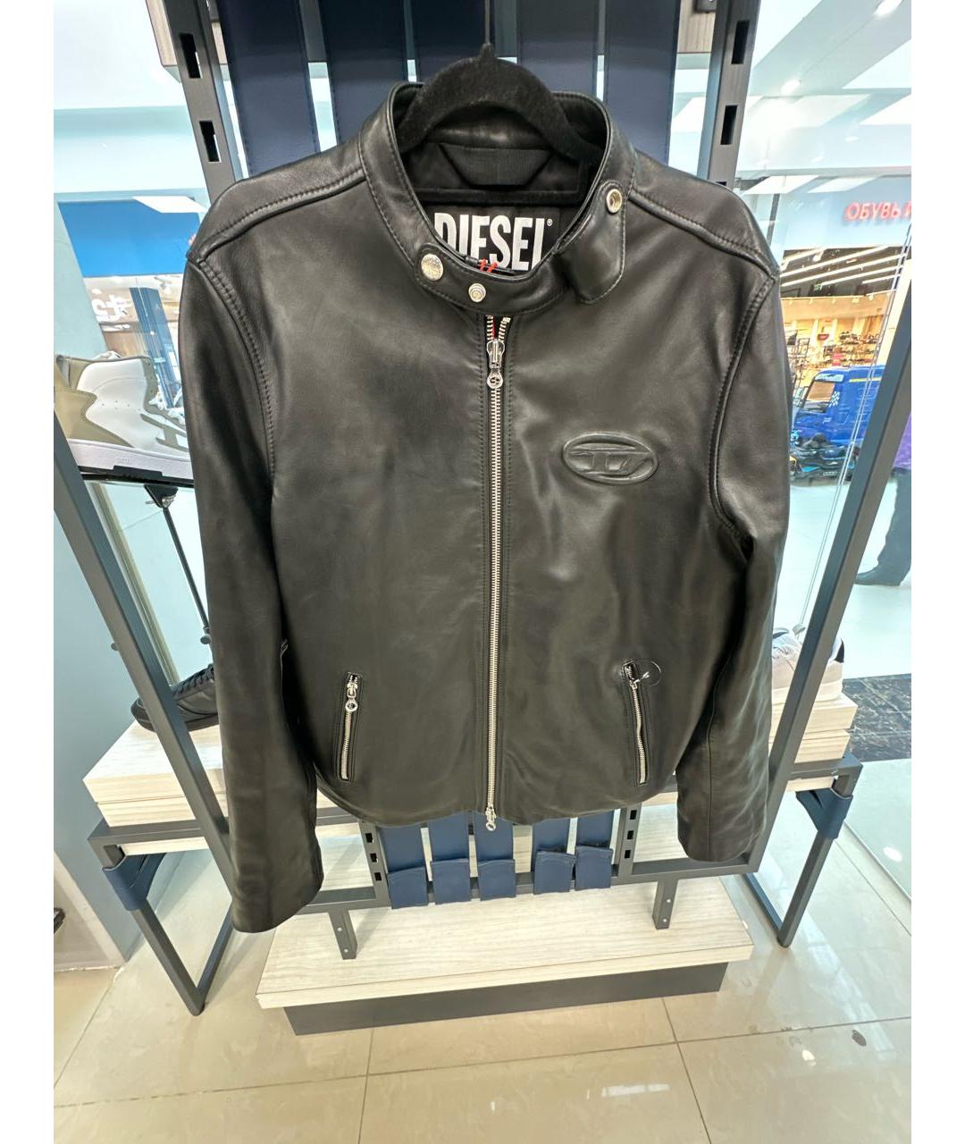 DIESEL Черная кожаная куртка, фото 7