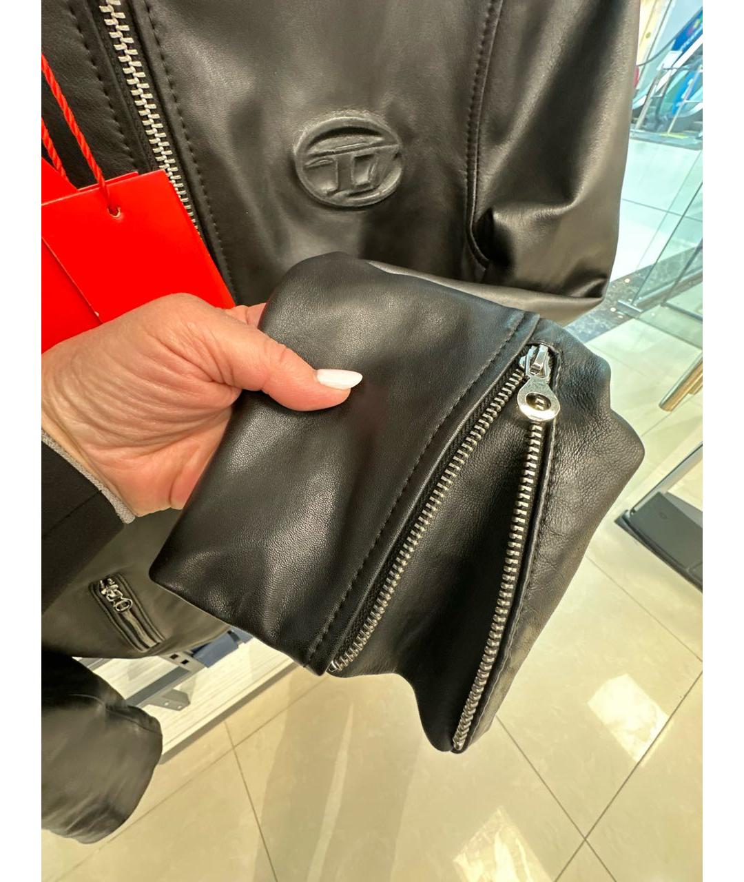 DIESEL Черная кожаная куртка, фото 6