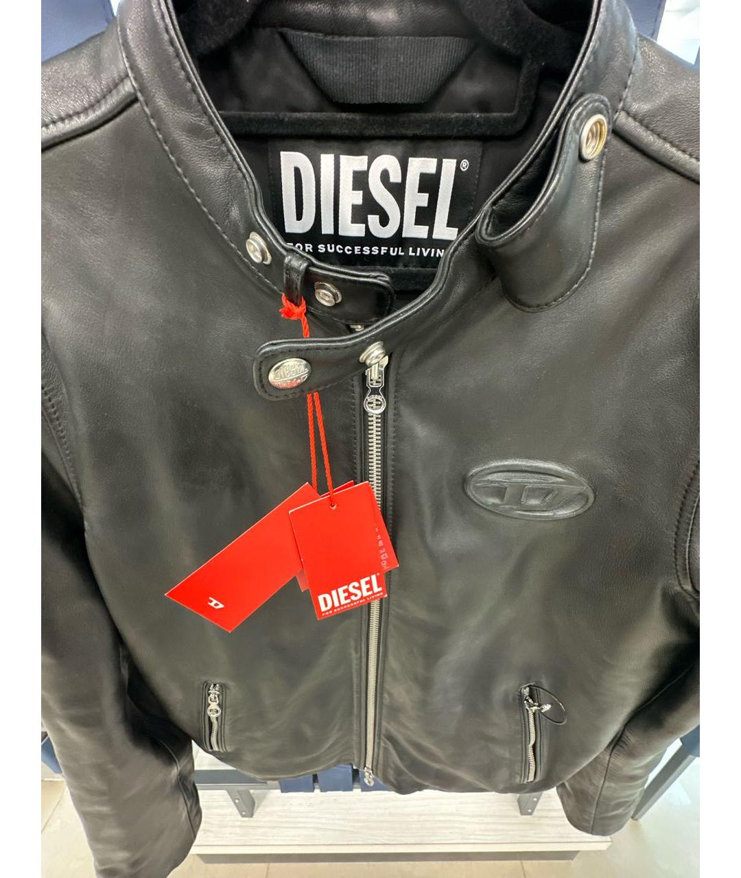 DIESEL Черная кожаная куртка, фото 3