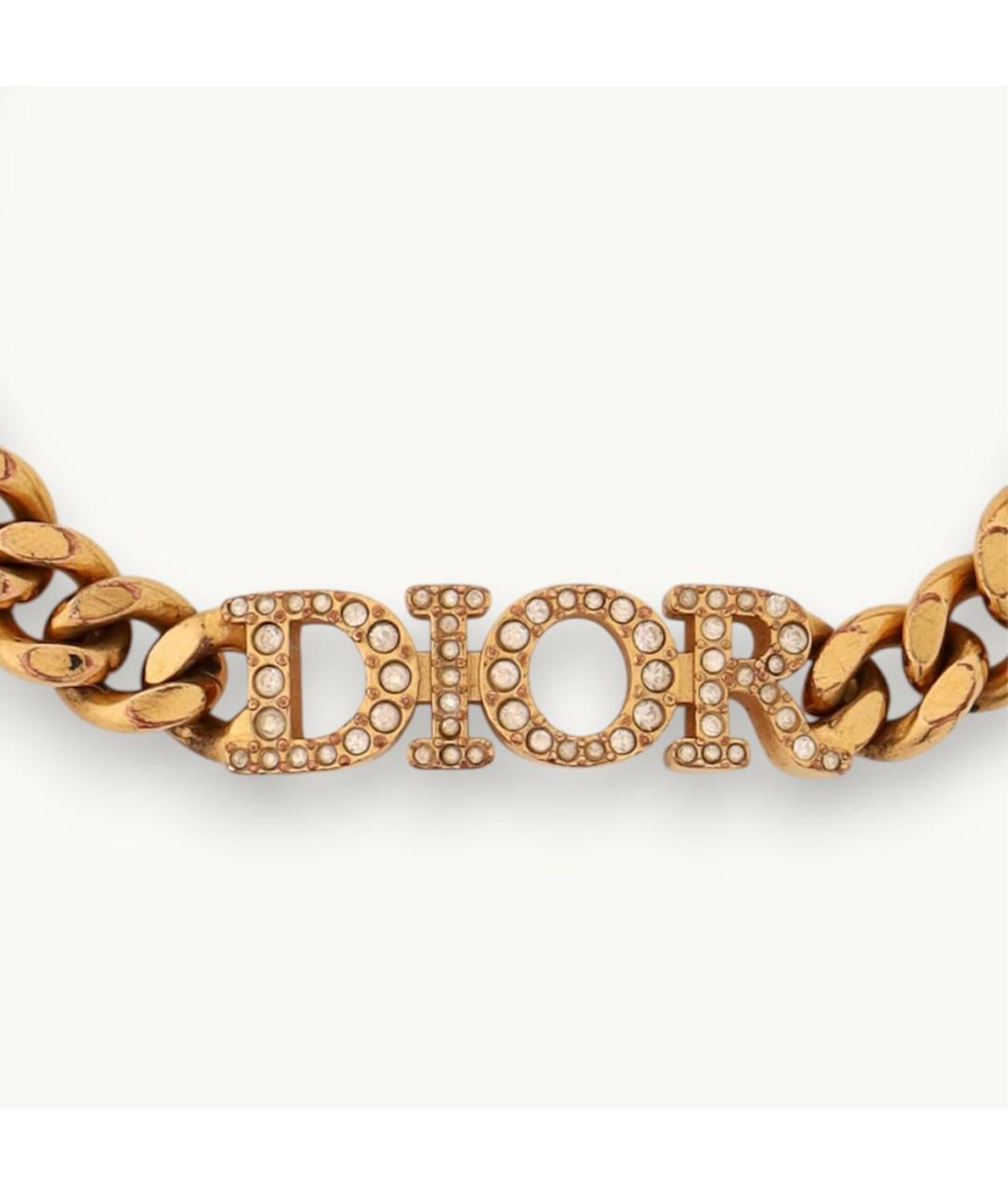 CHRISTIAN DIOR Золотой металлический браслет, фото 4