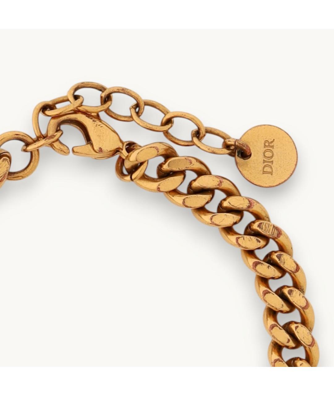 CHRISTIAN DIOR Золотой металлический браслет, фото 5