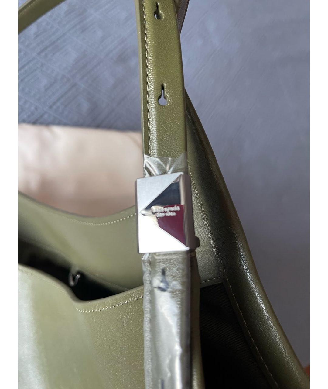 KATE SPADE Зеленая кожаная сумка тоут, фото 5