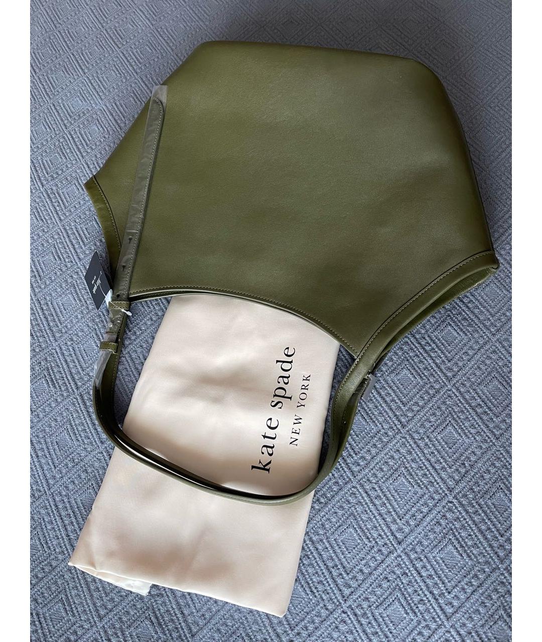 KATE SPADE Зеленая кожаная сумка тоут, фото 7