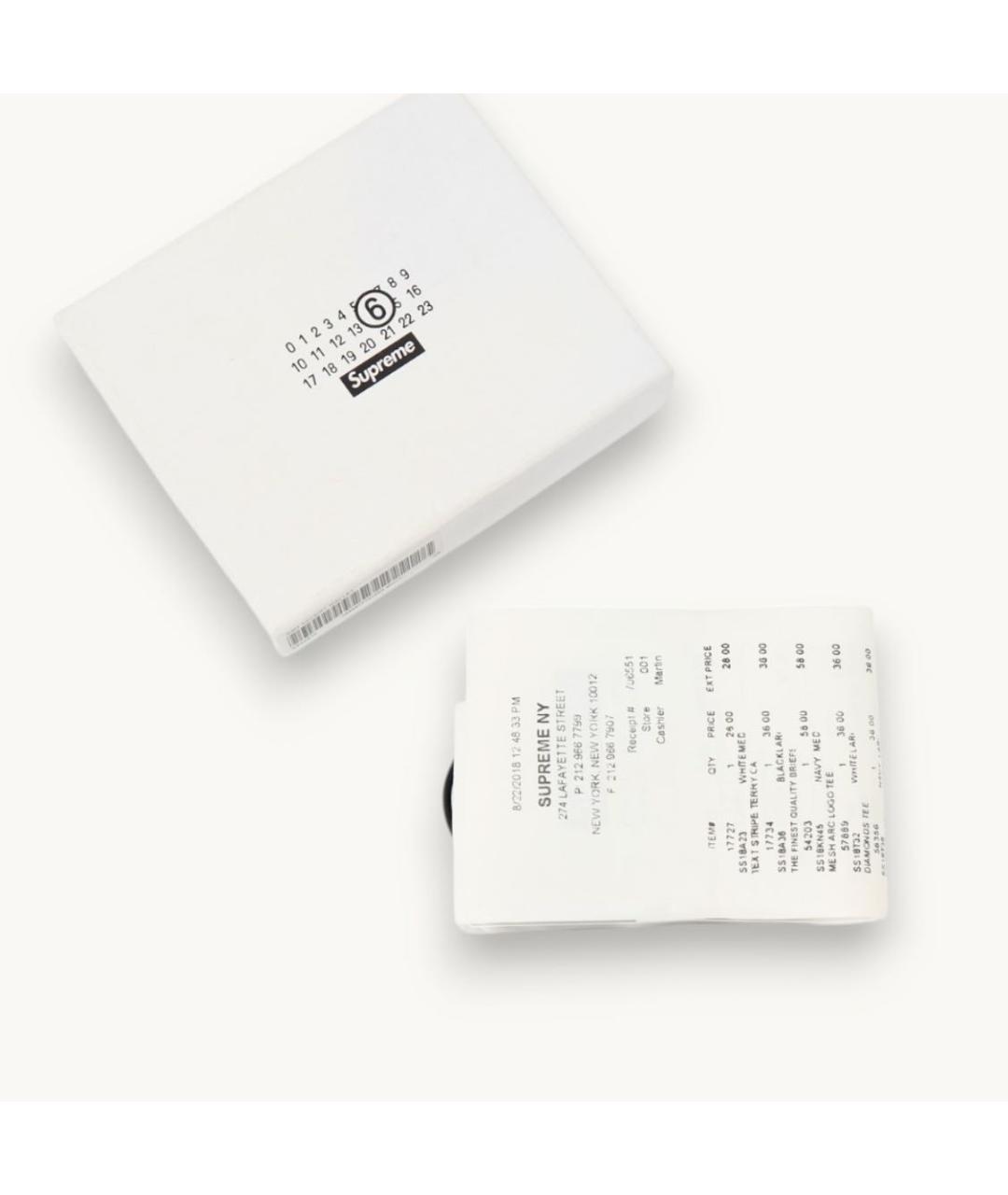 MAISON MARGIELA Белый кожаный кошелек, фото 7