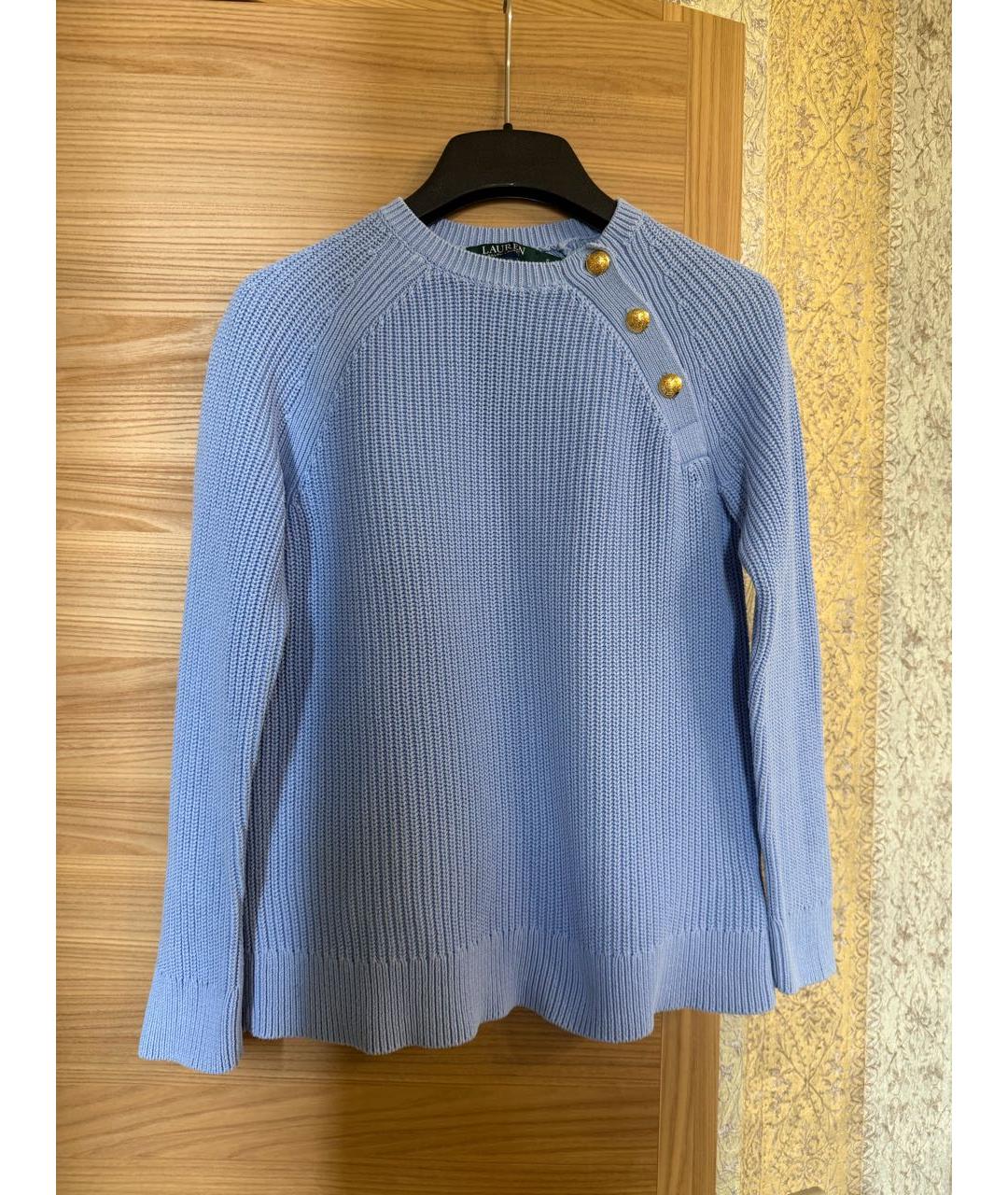 RALPH LAUREN Фиолетовый хлопковый джемпер / свитер, фото 8