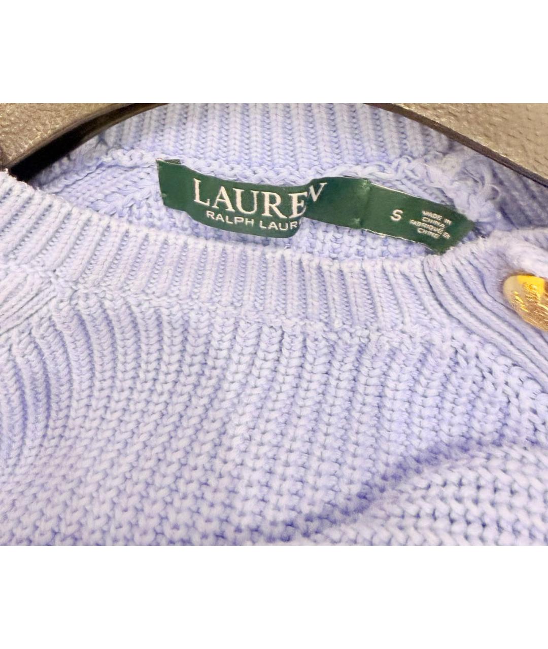 RALPH LAUREN Фиолетовый хлопковый джемпер / свитер, фото 5