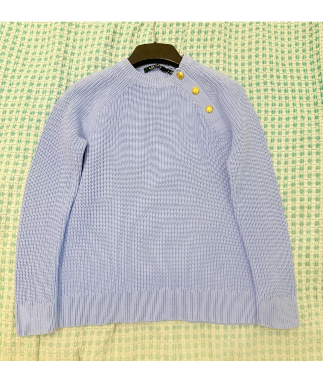 RALPH LAUREN Фиолетовый хлопковый джемпер / свитер, фото 9