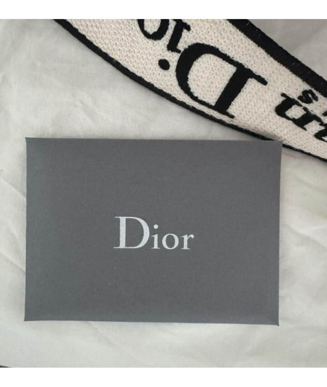 CHRISTIAN DIOR Белая тканевая сумка с короткими ручками, фото 4