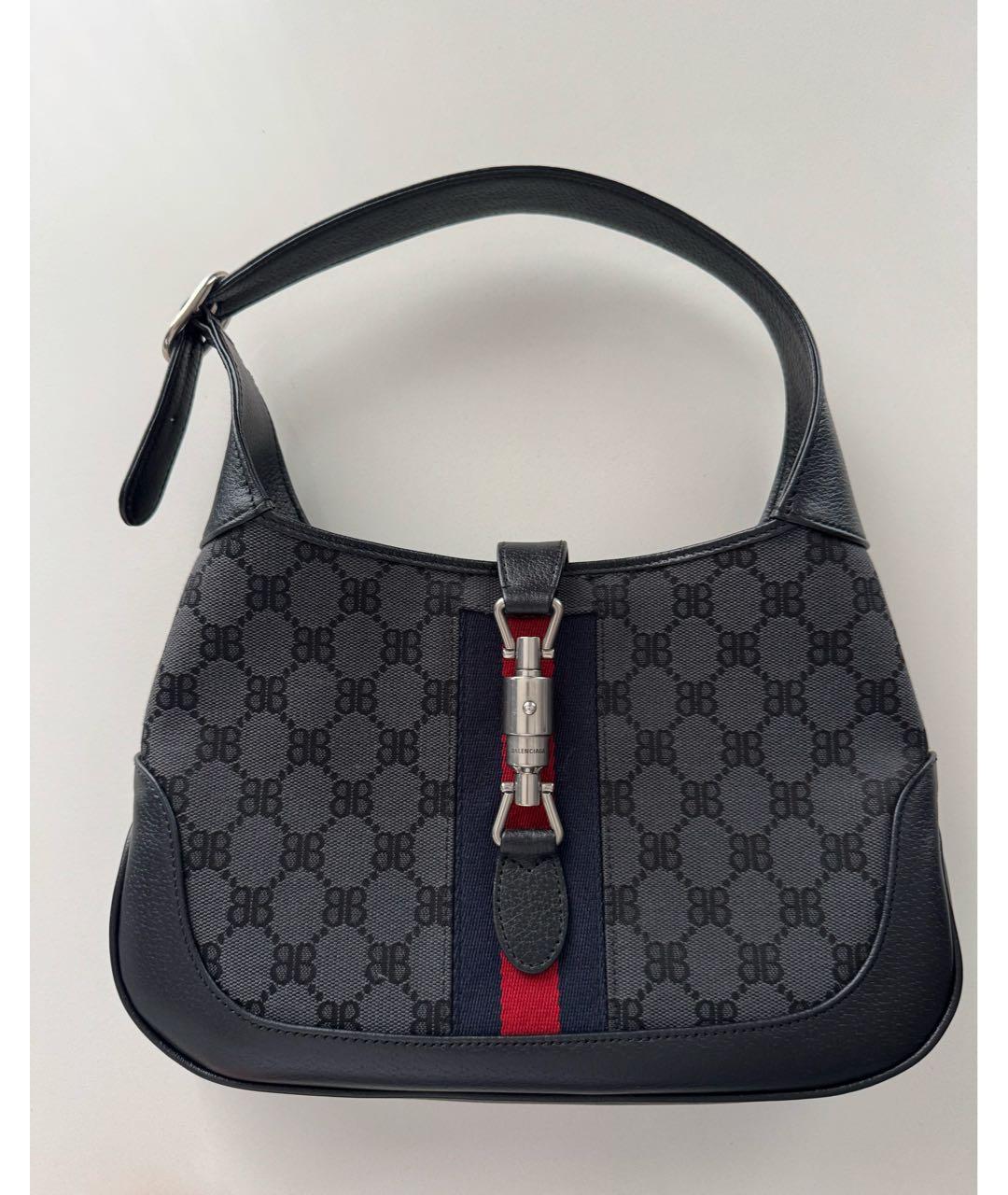 GUCCI Черная кожаная сумка с короткими ручками, фото 9