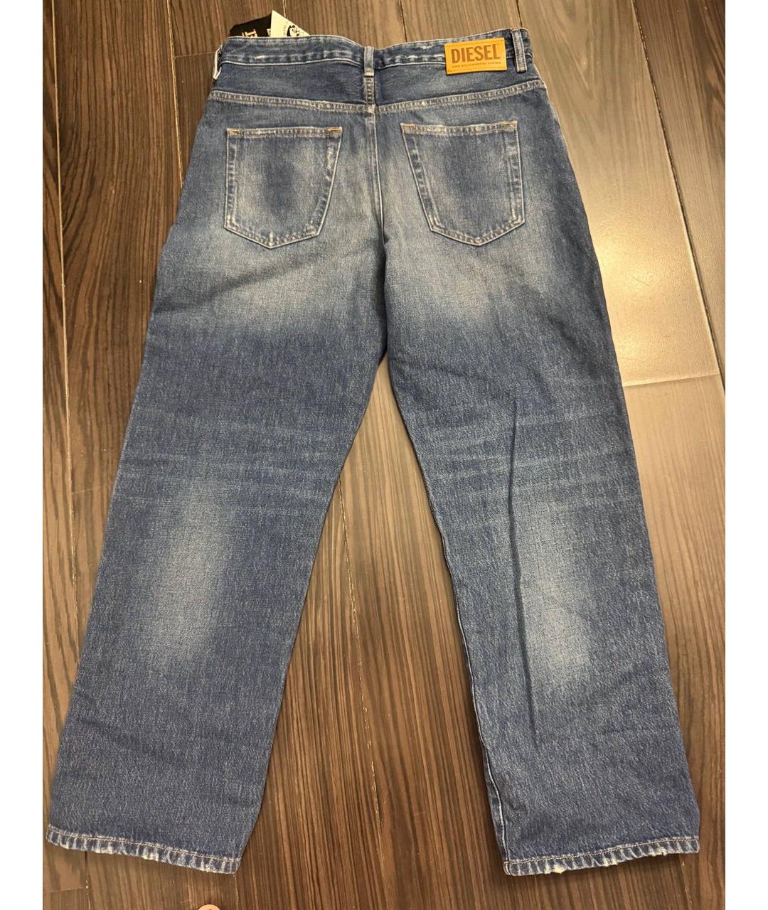 DIESEL Синие хлопковые прямые джинсы, фото 2
