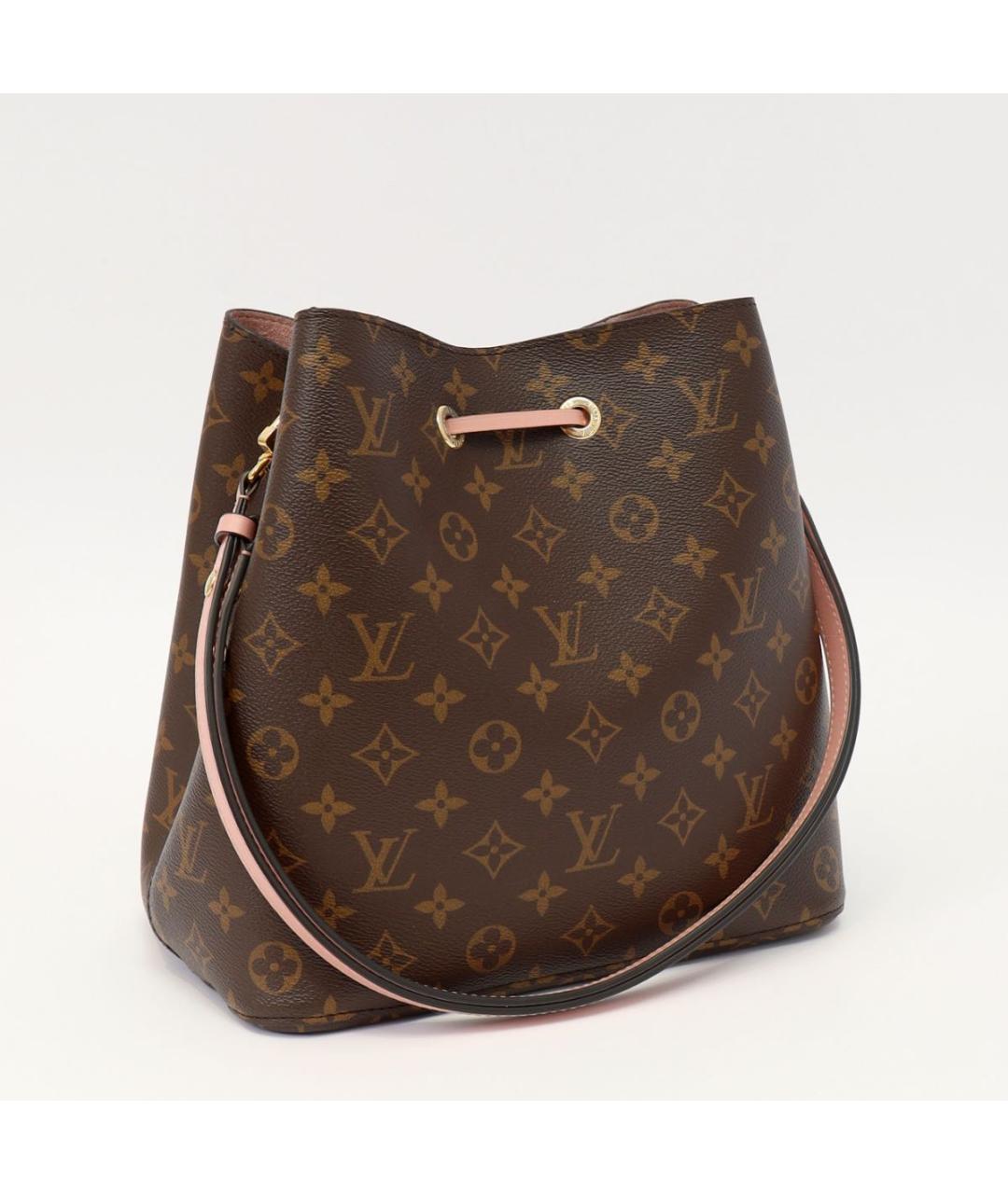 LOUIS VUITTON Коричневая кожаная сумка тоут, фото 4