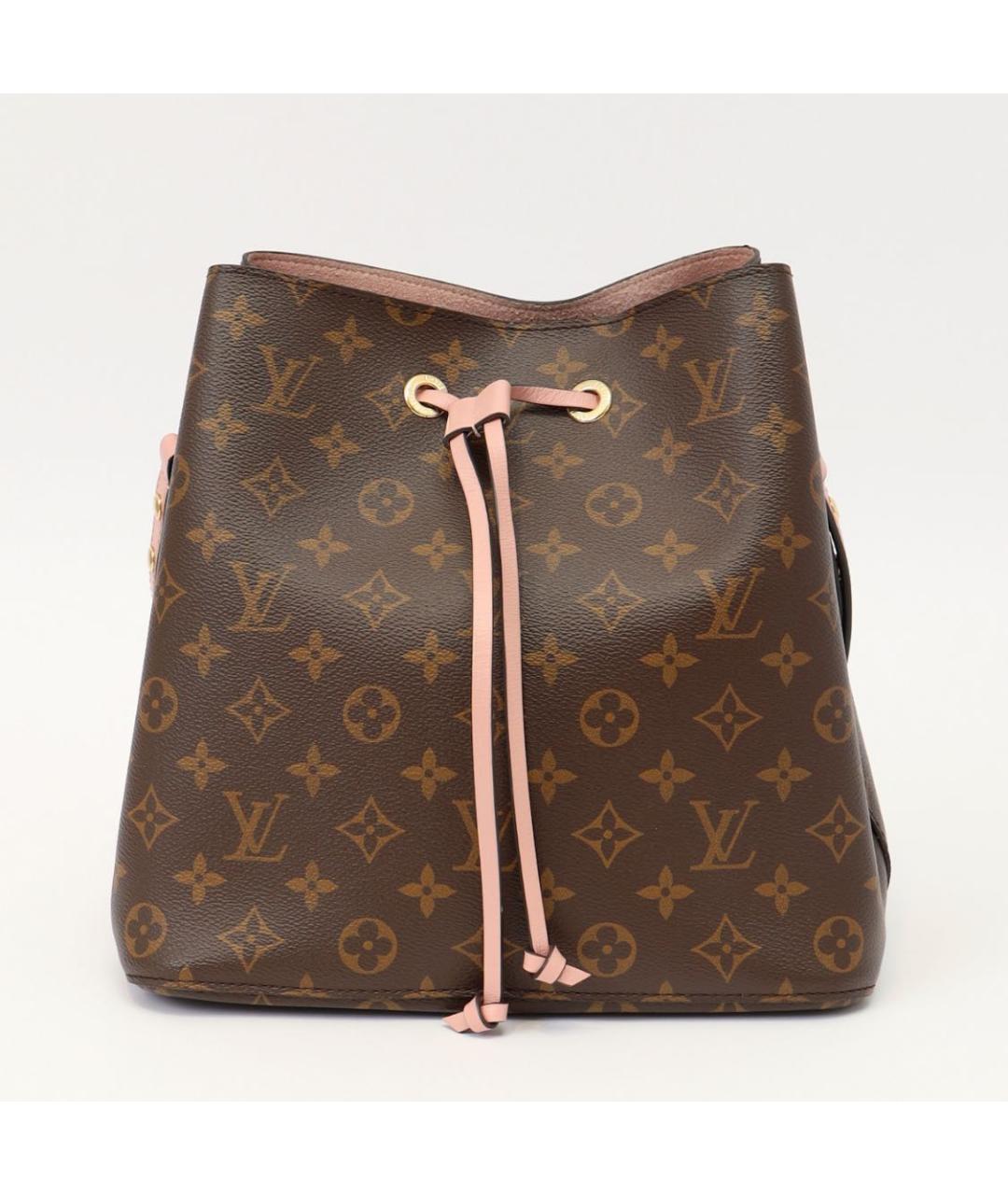 LOUIS VUITTON Коричневая кожаная сумка тоут, фото 9