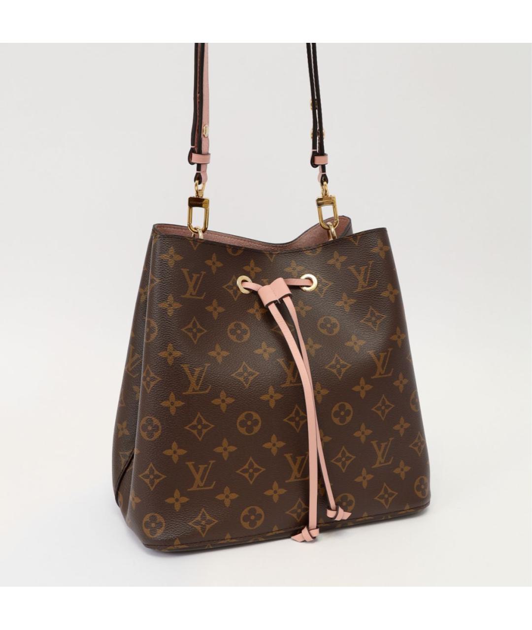 LOUIS VUITTON Коричневая кожаная сумка тоут, фото 5