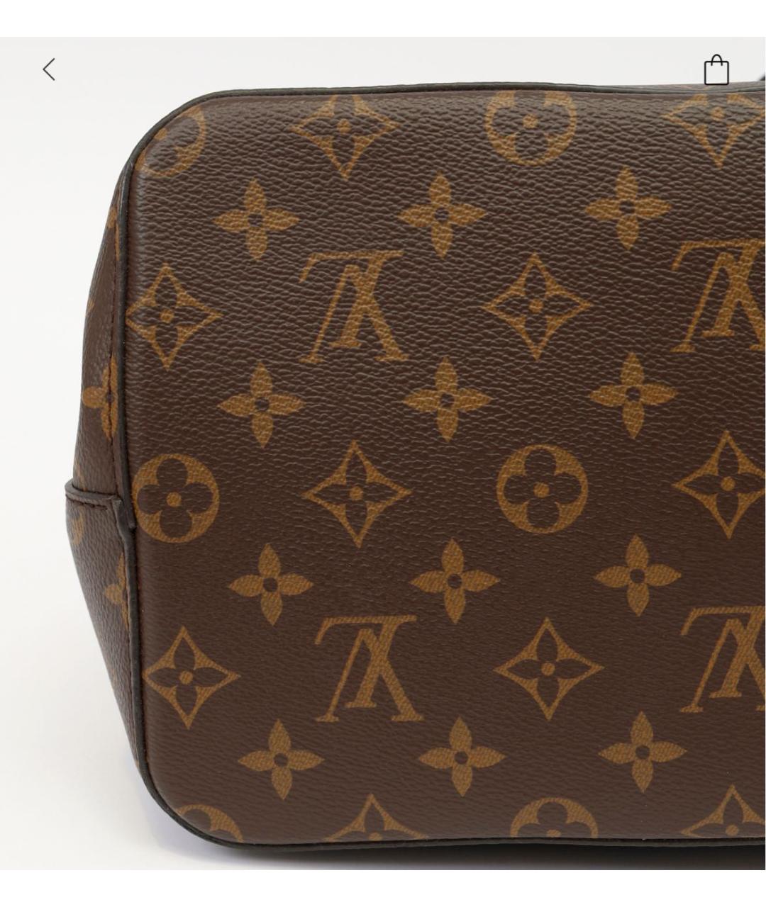 LOUIS VUITTON Коричневая кожаная сумка тоут, фото 8