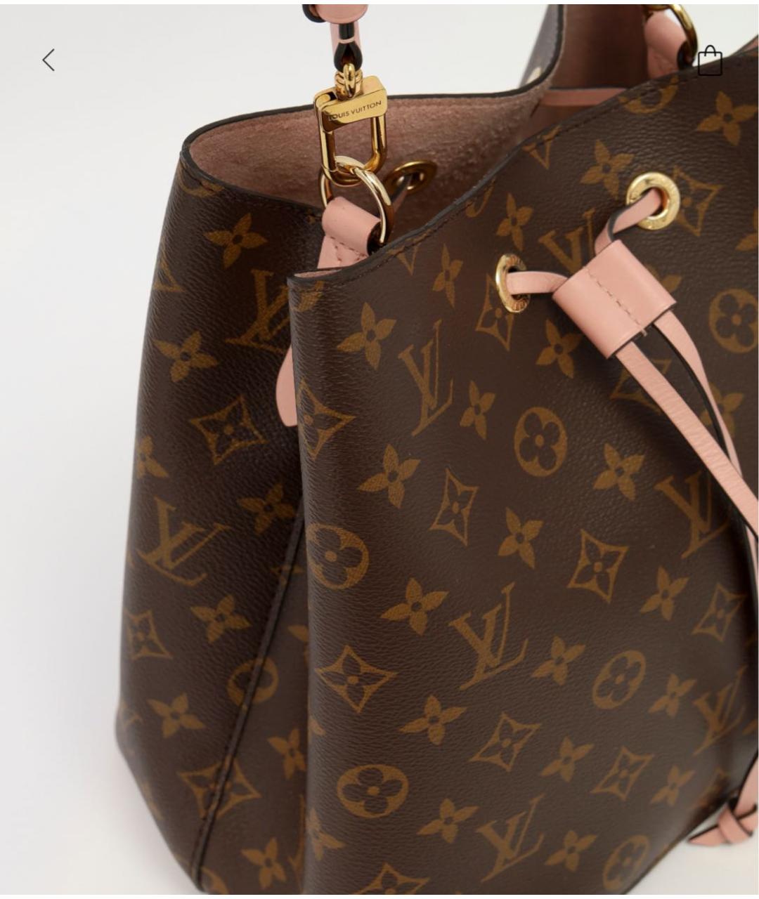 LOUIS VUITTON Коричневая кожаная сумка тоут, фото 6