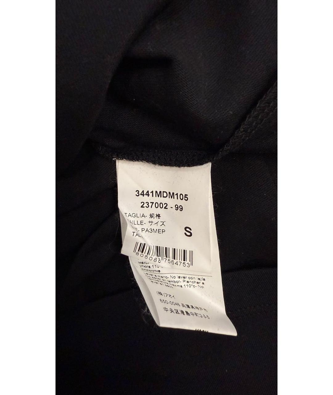 MSGM Черная хлопковая футболка, фото 5