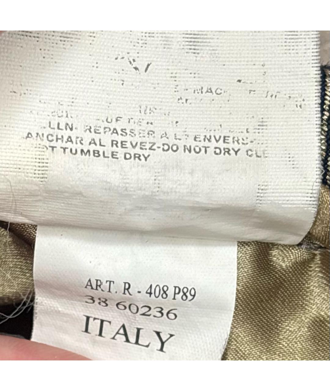 ROBERTO CAVALLI Синяя хлопко-эластановая юбка мини, фото 6