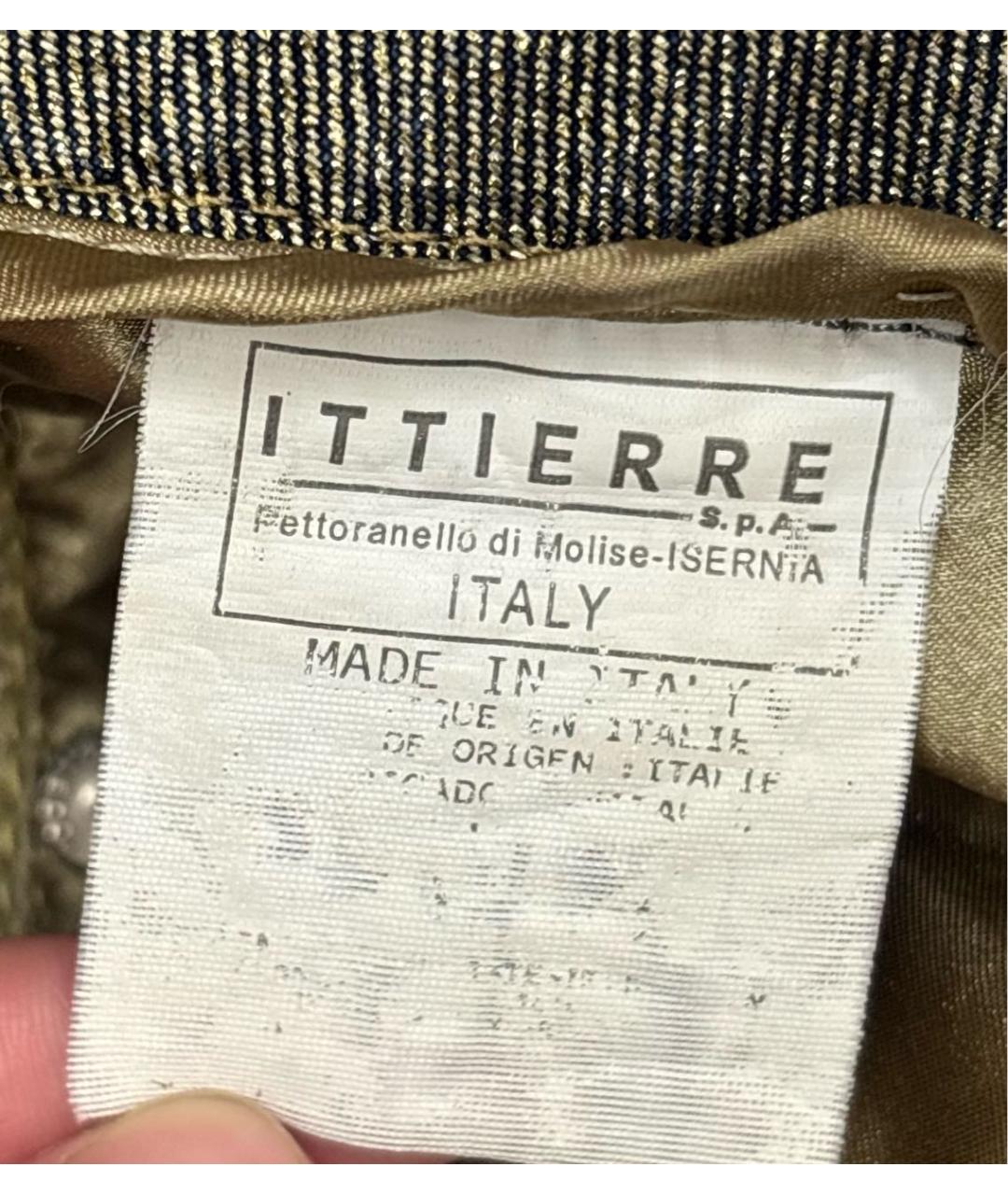 ROBERTO CAVALLI Синяя хлопко-эластановая юбка мини, фото 5