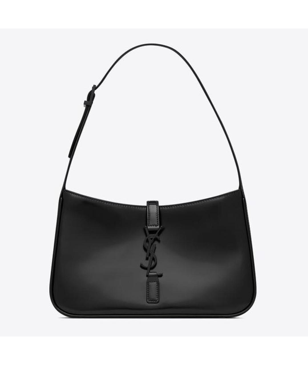 SAINT LAURENT Черная сумка с короткими ручками из лакированной кожи, фото 9