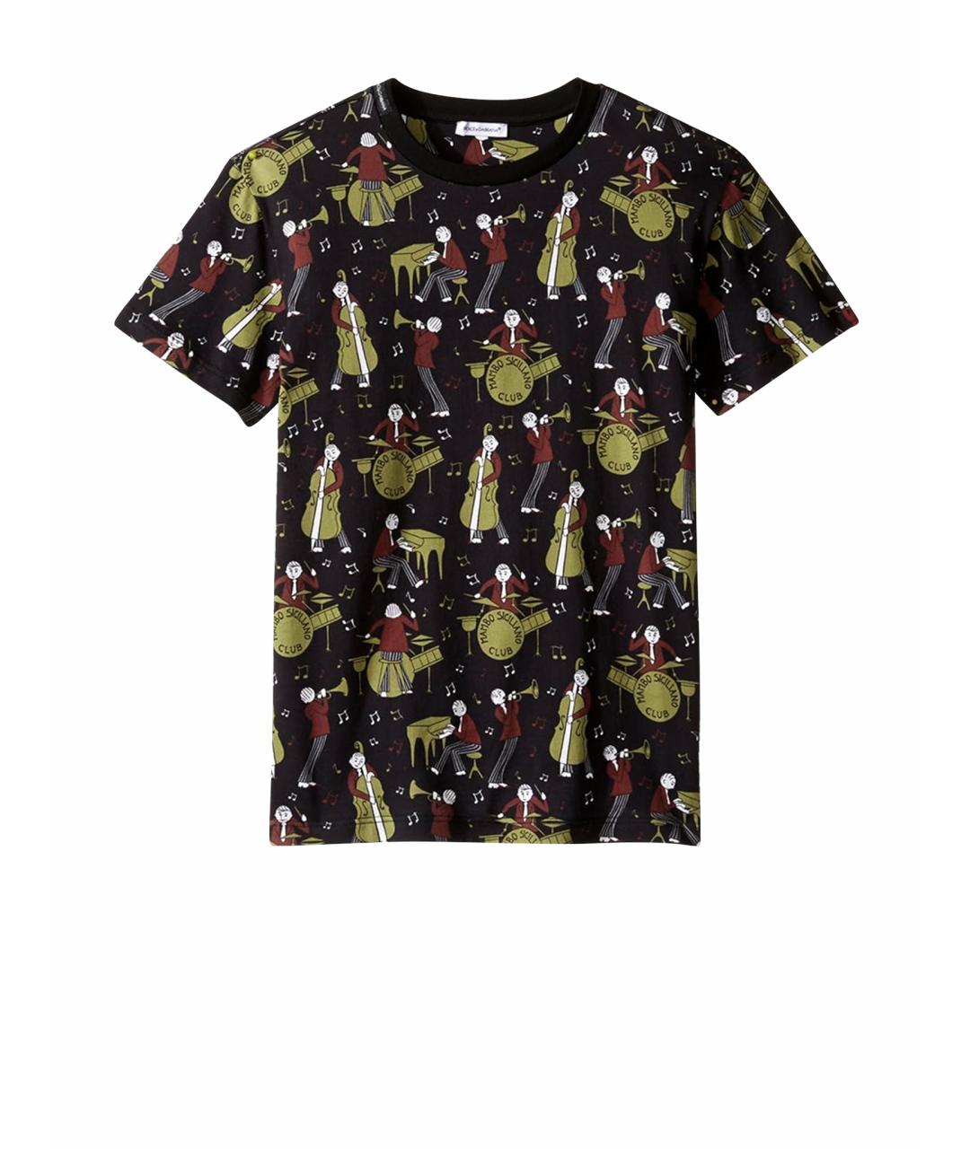 DOLCE&GABBANA Черная хлопковая футболка, фото 1